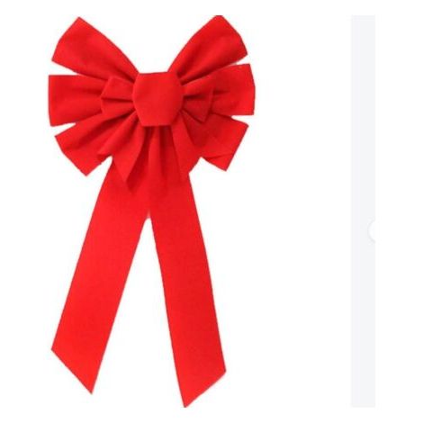 Grand arc de Noël, arc en velours rouge pour couronnes de fleurs, sommet d'arbre de Noël, arc d'anniversaire de mariage, arc rouge de porte d'entrée de patio de jardin de voiture(2549cm) (1/3)