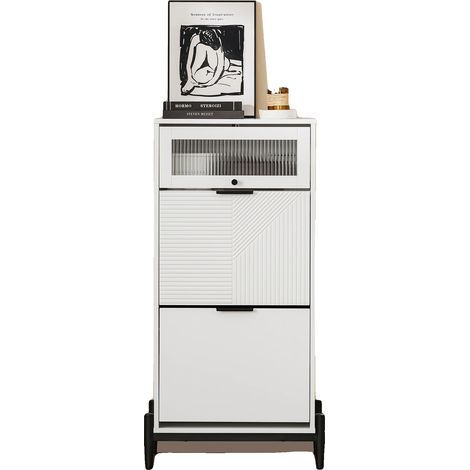 Schuhregal, platzsparendes Design, vielseitige Aufbewahrungsmöglichkeiten, WEISS (1/2)