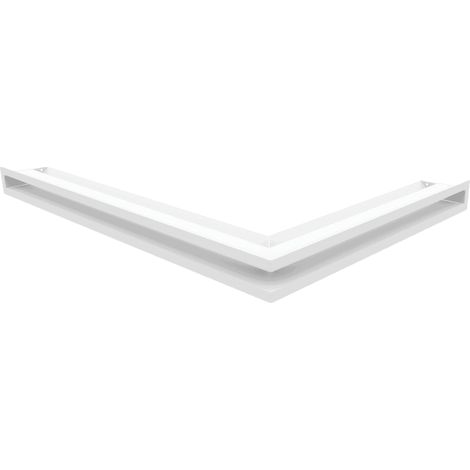 Eck-Lüftungsgitter LUFT links 76,6x54,7x6 weiß Slim (1/5)