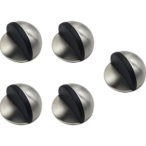 Bloque Porte, Butee de Porte, Arrêts de Porte en Acier Inoxydable, Butées Adhésives avec Pare-Chocs, Auto-Adhésives pour Tous les Types de Sols Durs, Protection pour Portes et Murs (1/5)