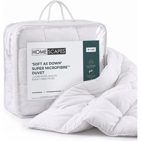 HOMESCAPES Luxury Hotel Quality Super Microfibre All Seasons Single Size Duvet (1/5)