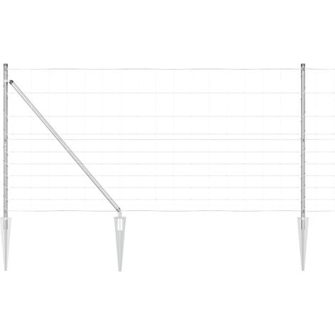 Maison Exclusive - Schweißdrahtzaun mit Spikes 25 x 1,2 m (B x H)