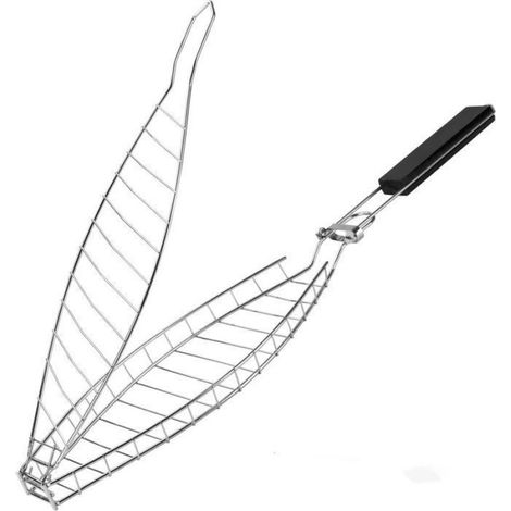 Grille Poisson pour Barbecue Grill pour Barbecue en Acier Inoxydable avec Brosse à Huile pour Barbecue à Poisson GRILLE D'ARBRE (1/5)