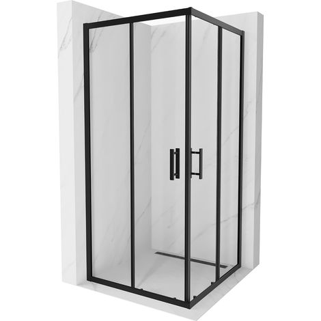 Mexen Rio quadratische Duschkabine 90 x 90 cm, Transparent, Schwarz - 860-090-090-70-00 (1/5)