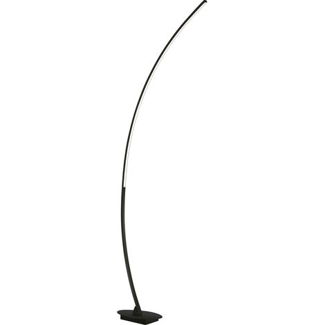 Lampada da terra LED, metallo, nero opaco, H 158 cm, Solo (1/6)