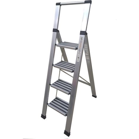 Codiven Escalera domestica aluminio rubik 4-peldaños en-131
