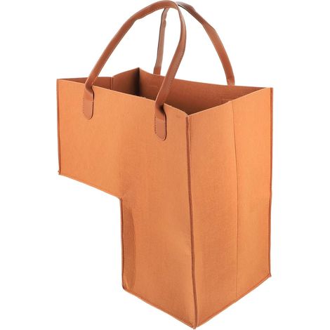 Panier Pliable en Feutre L pour Linge Sale, Grand Panier à Linge Portable et Gain de Place, Organisateur D'escalier Simple et Élégant pour Salle de Bain (1/5)