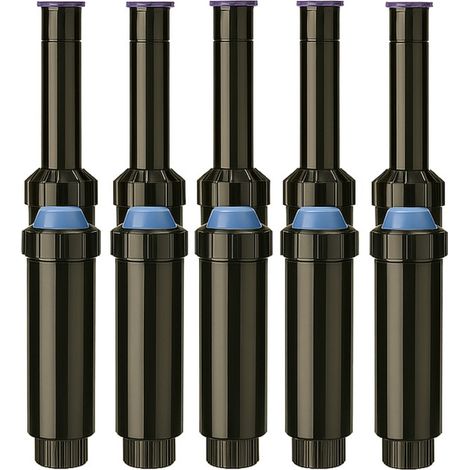 5 Stück NP-Aufsteckdüsen 10 cm mit KVF-8 Düse  Reichweite 2,4 m  Einstellbar von 0° bis 360°  Präzise Bewässerung  Kleine (1/5)