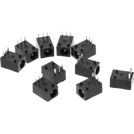 Lot de 10 connecteurs d'alimentation CC DC-003 3,5 x 1,3 mm, montage sur panneau, fiche à 3 broches (1/4)