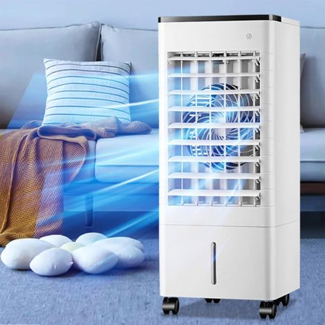 Climatiseur portable, refroidissement par évaporation avec télécommande, 3 vitesses, oscillation 90°, minuterie 15H, pour intérieur, pièce, chambre à coucher (1/5)