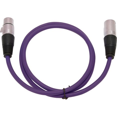 Câble microphone mâle-femelle 3 broches, adaptateur audio durable pour microphone, violet (1/5)
