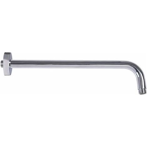 Bras de douche 400mm, bras de tête de douche 40cm rond mural pommeau de douche accessoires de salle de bains, bras de douche en laiton chromé (1/5)