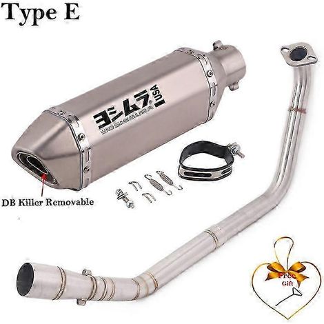Sistema De Escape Completo Para Motocicleta, Silenciador De Tubo De Enlace Medio Delantero Para Yamaha Yzf R125 R15 V3 R15 Mt125 2008 - 2019( Type E) (1/5)