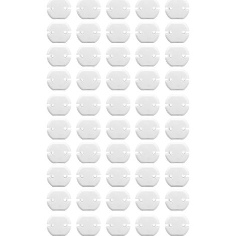 Protecteur Prise Enfant 50 Pcs - Cache Prise Sécurité EU, Universal Anti-Électrocution pour Bébé - Couvre 2 Trou (1/5)