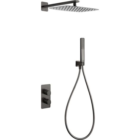 IMEX GTF065/BGM FIRENZE-SASSARI Conjunto Termostático Empotrado Black Gun Metal - ref: GTF065/BGM (1/2)