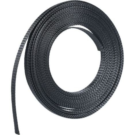 Gaine tressée extensible de 21 pieds (3/8 pouce, soit 10 mm) pour câbles, protection de cordons, idéale pour les véhicules, les téléviseurs, les ordinateurs et autres appareils domestiques. (1/5)