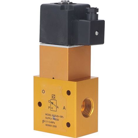 Électrovanne 3 voies 2 positions G1/2 pouces, Guide extérieur, coupure haute pression directionnelle pour la Production AC220V (1/5)