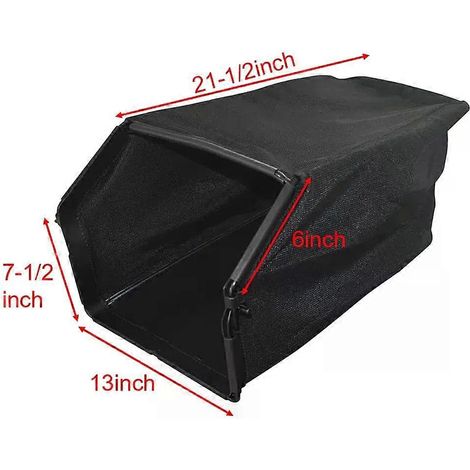 Sac de rangement pour tondeuse à gazon de haute qualité, 64 x 37 x 28 cm, en nylon noir lavable, compatible avec Honda HRU214-JXLGV (1/4)