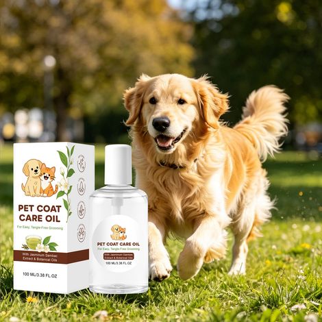 Huile de soin pour poils d'animaux – démêle, démêle en douceur et apporte élasticité et brillance au pelage des chats et des chiens – 100 ml (1/5)