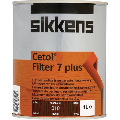 Sikkens 5085911 Cetol Filter 7 Plus Translucent Woodstain Walnut 1 litre SIKCF7PW1L
