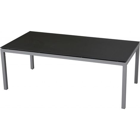 Inko Gartentisch Aluminium anthrazit 200x100 cm Terrassentisch Tischplatte nach Wahl Teakholz recycelt (1/5)