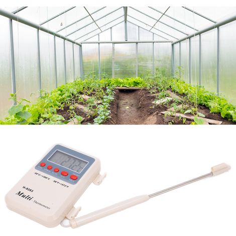 Thermomètre alimentaire électronique à sonde H-9283 avec alarmes de température haute et basse pour la maison, l'agriculture, l'industrie pharmaceutique et la climatisation (1/5)