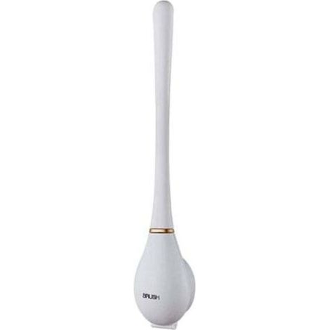 Spazzolino per WC in silicone, spazzolino per la pulizia del WC, spazzolino per WC, spazzolino di ricambio universale per WC da bagno (bianco)