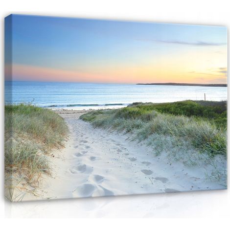 toile plage mer nature vue 120x80 (1/3)