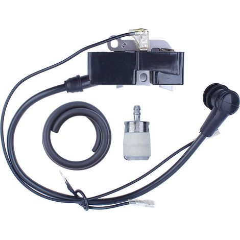 Filtre à carburant Bobine d'allumage pour Husqvarna 340 345 346 350 351 353 357 359 385 390 (1/5)