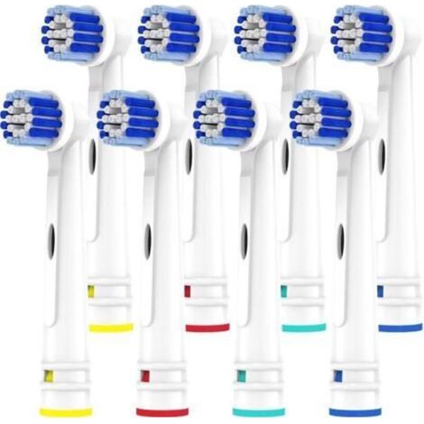 Brossette Compatible avec Braun Oral-b,8 têtes de brosse à dents électriques de rechange pour Oral B 7000/ Pro 1000/9600
