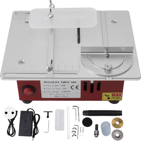 Scie de table multifonction 96W, outil de coupe de bois de bureau, mini scie domestique pour bricolage artisanat, 110V-240V prise EU (1/5)