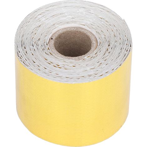 Bandeau pare-chaleur autocollant aluminium réfléchissant résistant 50mm x 10m fibre de verre or pour voiture et domicile (1/5)