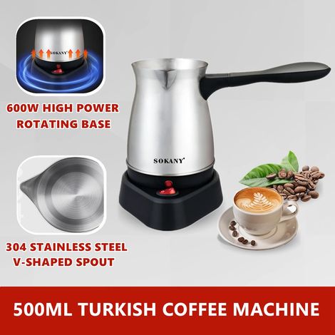 Cafetière turque portable, cafetière italienne moka, chauffe-lait pour café, thé et lait (1/5)