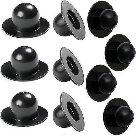 Lot de 10 bouchons de fond de rechange pour pompe de filtration de piscine Intex, compatibles avec les piscines Intex (noir) (1/2)