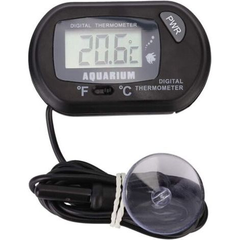 -50 ∽ 70 ℃ Thermomètre numérique LCD Thermomètre d'eau pour Aquarium Reptile Terrarium Jauge de température pour réfrigérateur de réservoir de Poissons de Terrarium de Reptiles de véhicules (1/4)