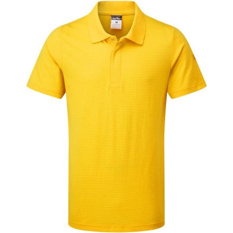 Polo ESD antiestático cuello acanalado, manga corta PORTWEST AS21 M Amarillo