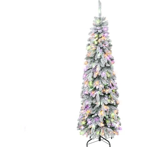 Sapin de Noël artificiel, éclairage LED, 180 cm, pour maison et usage quotidien, décoration intérieure, ambiance fête, format pratique compact