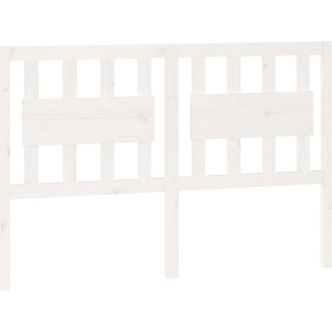 Maison Exclusive - Testiera per Letto Bianca 140,5x4x100 cm Legno Massello di Pino