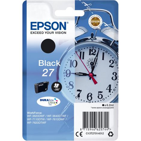 Epson Alarm clock Cartuccia Sveglia Nero Inchiostri DURABrite Ultra 27 C13T27014012