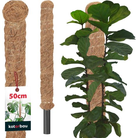 KOTARBAU® Tuteur Plante - Tuteur Coco - ⌀ 2.5 x 50 cm - Fibre de Coco - Tuteurs pour Monstera - Marron - pour Plantes Grimpantes (1/5)