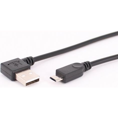 Android USB-Stecker auf Micro-Buchse rechtwinkliges Datenverbindungskabel, 90-Grad-Winkelladekabel für Mobiltelefone, Tablets und Kameras. (1/5)