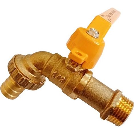 Gartenhahn 1/2" – Messing, frostbeständig bis -20℃, hitzebeständig bis 120℃ (1/3)