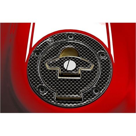 PROTEZIONE TAPPO SERBATOIO BENZINA ADESIVI in RESINA 3D CARBONIO per MOTO DUCATI (1/3)