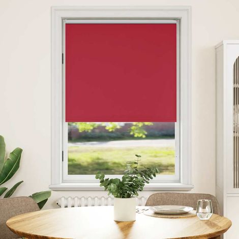 vidaXL Estor enrollable opaco 84,4x175 cm, tela, ancho 80 cm, rojo (1/5)