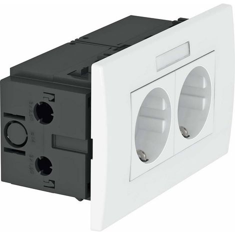 OBO BETT. STECKDOSENEINHEIT 2FACH 84X140X59 RW SDE-RW D0RW2B OBO BETTERMANN 6119427 (1/2)