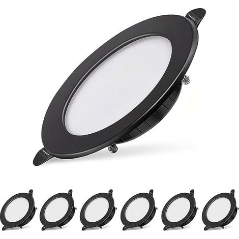 LED Recessed Spotlight Warm White 2700K, 7W IP44 Recessed Ceiling Spotlights for Bathroom, Kitchen, Living Room – Hole Diameter 75-95 mm (1/5)