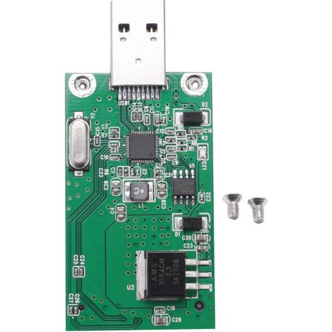 Carte adaptatrice MSATA vers USB 3.0, adaptateur SSD MSATA, carte de conversion de pilote de disque USB (1/5)