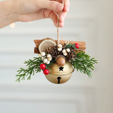 Cloche De Noël En Métal - Décoration Suspendue Pour Arbre De Noël - Intérieur Festif - Lot De 6 (1/5)