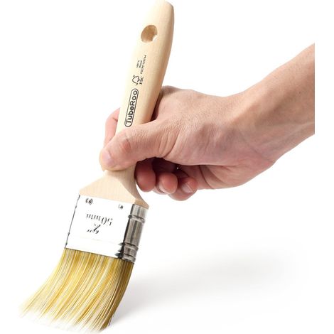 Grand pinceau à peinture 50 mm – Pinceau pour peinture, huile de bois et peinture murale – Pinceau à lasure pour bois – Pinceau plat à (1/5)