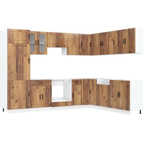 Mueble cocina Porto madera vieja 14 pzas madera contrachapada vidaXL (1/5)